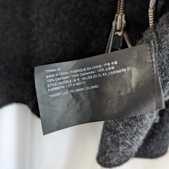 THEORY 100% Cashmere Full Zip Cardigan Sweater Size Small - Picture 6 of 12